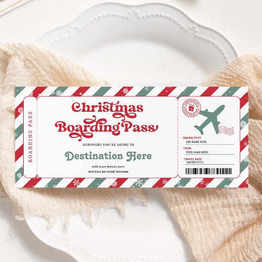 Verrassings Kerst Instapkaart Cadeau Ticket Kaart