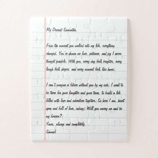 verrassingsaanzoek legpuzzel (Verticaal)