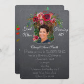 Verrassingsdag uitnodiging - Vrouwen # Birthday (Voorkant / Achterkant)