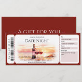 Verrassingsdatum Nachtcadeau Ticket Sjabloon Kaart (Voorkant / Achterkant)