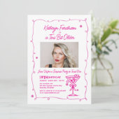 VERRASSINGSFEEST 19e verjaardag Foto Martini Kaart (Staand voorkant)