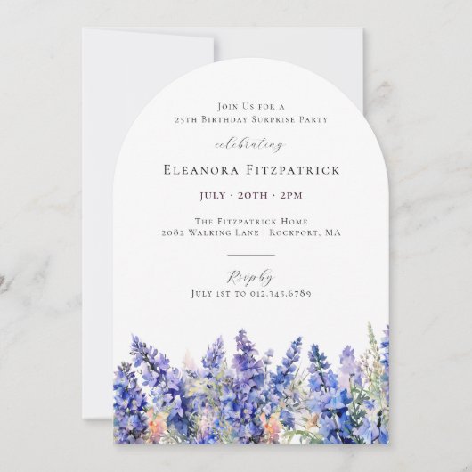 VERRASSINGSFEEST 25e Verjaardag Juli Geboortebloem Kaart (Voorkant)