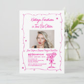 VERRASSINGSFEEST 40e verjaardag Foto Martini Kaart (Staand voorkant)