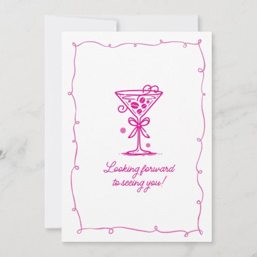 VERRASSINGSFEEST 40e verjaardag Foto Martini Kaart (Achterkant)