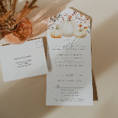 Verrassingsfeest 65e verjaardag Pumpkin Fall Leave All In One Uitnodiging