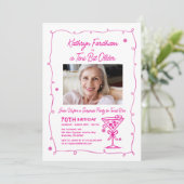 VERRASSINGSFEEST 70e verjaardag Foto Martini Kaart (Staand voorkant)