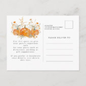 VERRASSINGSFEEST 70e Verjaardag Pompoen Wildflower Uitnodiging Briefkaart (Achterkant)