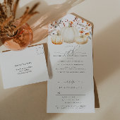 Verrassingsfeest 70e verjaardag Pumpkin Fall Leave All In One Uitnodiging