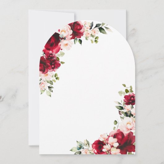 Verrassingsfeest 70e Verjaardag Rood Roze Bloemenb Kaart (Achterkant)