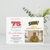 VERRASSINGSFEEST 75 & SENSATIONELE 75e Verjaardag Kaart (Staand voorkant)