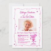 VERRASSINGSFEEST 80e verjaardag Foto Martini Kaart (Voorkant)