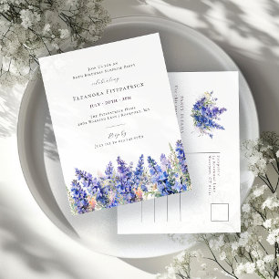 Verrassingsfeest 80e Verjaardag Juli Geboortebloem Uitnodiging Briefkaart