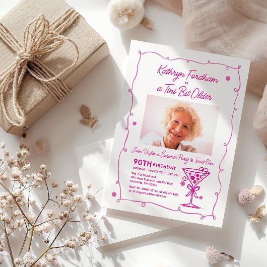 VERRASSINGSFEEST 90e verjaardag Foto Martini Kaart