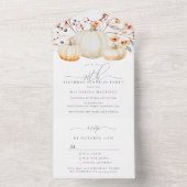 VERRASSINGSFEEST 90e Verjaardag Pompoen Fall Blade All In One Uitnodiging (Binnen)