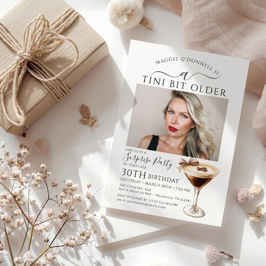 VERRASSINGSFEEST Een klein beetje oudere Martini 3 Kaart