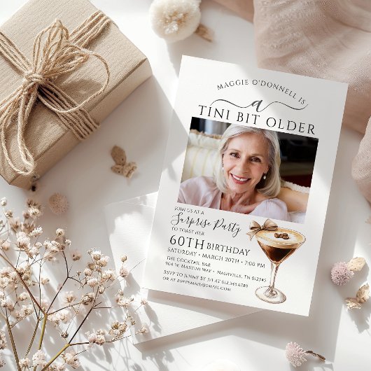 VERRASSINGSFEEST Een klein beetje oudere Martini 6 Kaart