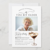 VERRASSINGSFEEST Een klein beetje oudere Martini 8 Kaart (Voorkant)