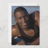 Verrassingsfeest | Grappige cartoon koe met foto a Kaart (Achterkant)