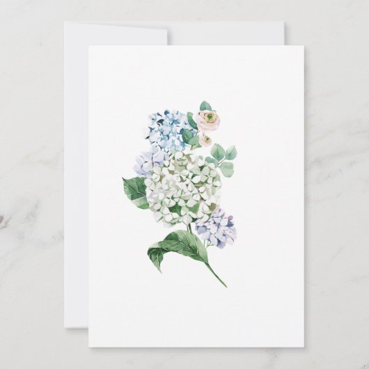 Verrassingsfeest Hydrangea Roos 100e Verjaardag Kaart (Achterkant)