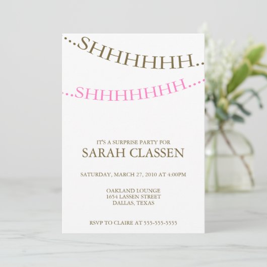 Verrassingsfeest Kaart (Staand voorkant)