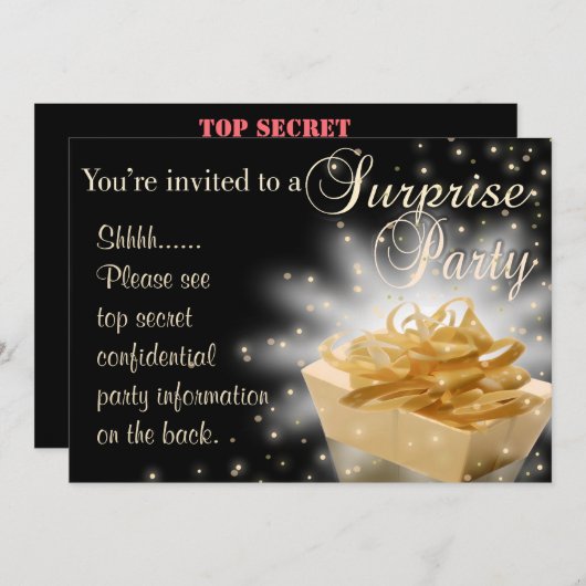 Verrassingsfeest Kaart (Voorkant / Achterkant)