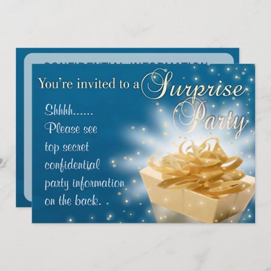 Verrassingsfeest Kaart (Voorkant / Achterkant)