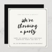 Verrassingsfeest Kaart (Voorkant / Achterkant)