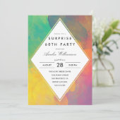 verrassingsfeest | Kleurrijke Abstracte Boho Water Kaart (Staand voorkant)