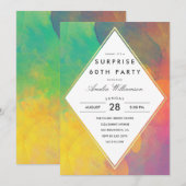 verrassingsfeest | Kleurrijke Abstracte Boho Water Kaart (Voorkant / Achterkant)