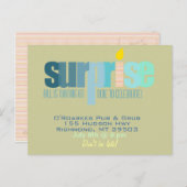Verrassingsfeest - Laten we het vieren! Blue Hues Uitnodiging Briefkaart (Voorkant / Achterkant)