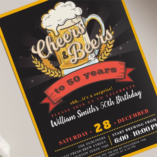 Verrassingsfeest op bier kaart