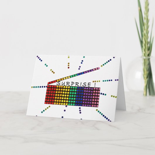 Verrassingsfeest uitnodiging personaliseren strass (Voorkant)