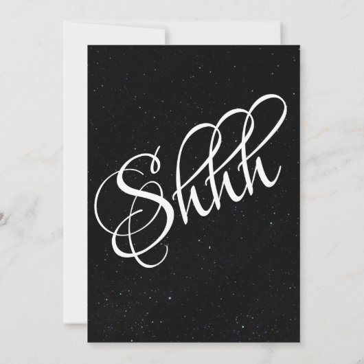 Verrassingsfeest, Verrassingsuitnodiging Kaart (Achterkant)