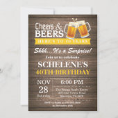 Verrassingsfeestelijke Rustieke Cheers en Bieren 4 Kaart (Voorkant)
