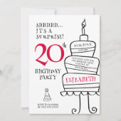 Verrassingsfeestje 20e verjaardag kaart (Voorkant)