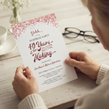 Verrassingsfeestje 40ste verjaardag Robijnrood con