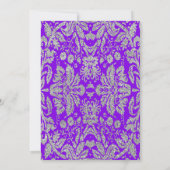 Verrassingsfeestje 50e verjaardag - Zilver Paars Kaart (Achterkant)