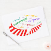 verrassingsfeestje belabbel ovale sticker (Envelop)