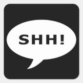 Verrassingsfeestje Comic Bubble Vierkante Sticker (Voorkant)