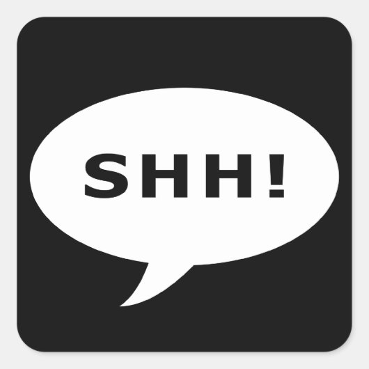 Verrassingsfeestje Comic Bubble Vierkante Sticker (Voorkant)