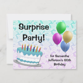 Verrassingsfeestje Verjaardagsuitnodiging, 60ste o Kaart
