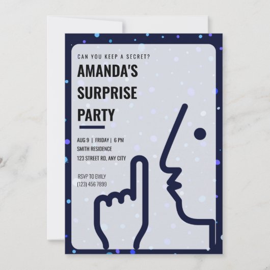 Verrassingsfeestje, Volwassene, Modern Kaart (Voorkant)