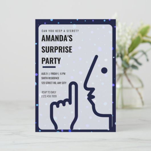 Verrassingsfeestje, Volwassene, Modern Kaart (Staand voorkant)