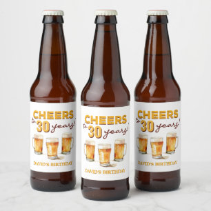 Verrassingsgejuich en verjaardagsfeest van bieren bier etiket