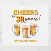 Verrassingsgejuich en verjaardagsfeest van bieren bier etiket (Enkel label)