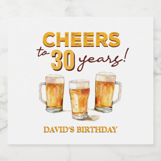 Verrassingsgejuich en verjaardagsfeest van bieren bier etiket (Enkel label)