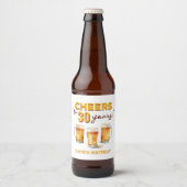 Verrassingsgejuich en verjaardagsfeest van bieren bier etiket (Voorkant)