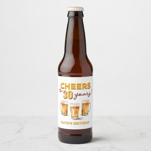 Verrassingsgejuich en verjaardagsfeest van bieren bier etiket (Voorkant)