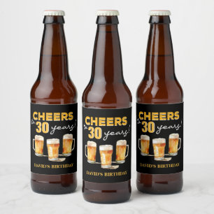 Verrassingsgejuich en verjaardagsfeest van bieren bier etiket