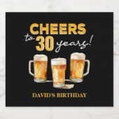 Verrassingsgejuich en verjaardagsfeest van bieren bier etiket (Enkel label)